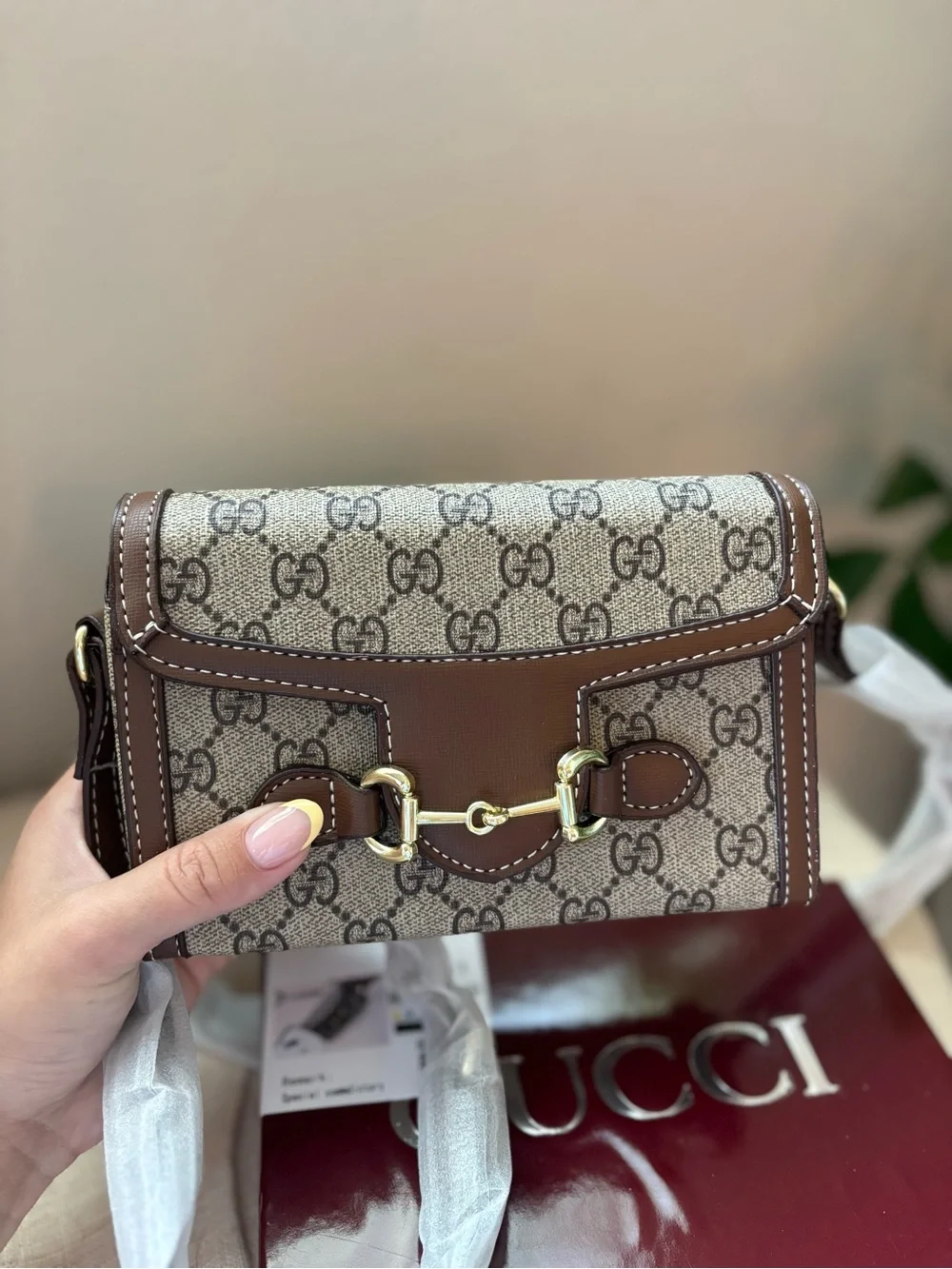 Brown GG Canvas Small Shoulder Bag